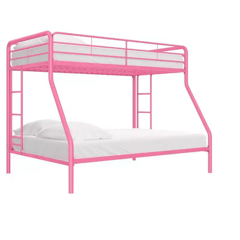 DHP Dusty Bunk Bed with Metal Frame and Ladder