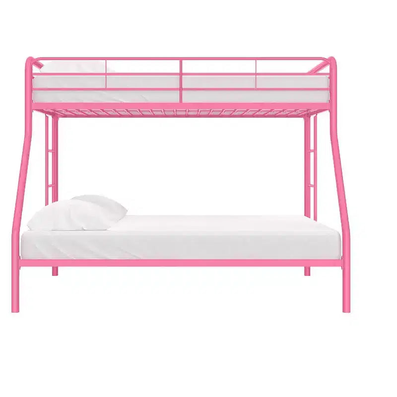 DHP Dusty Bunk Bed with Metal Frame and Ladder
