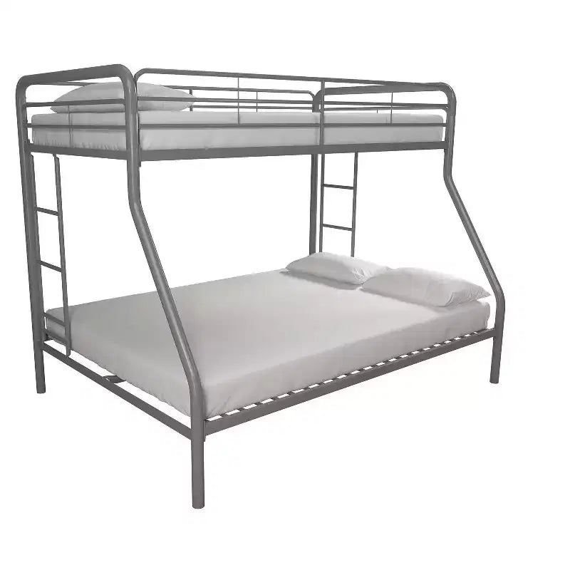 DHP Dusty Bunk Bed with Metal Frame and Ladder