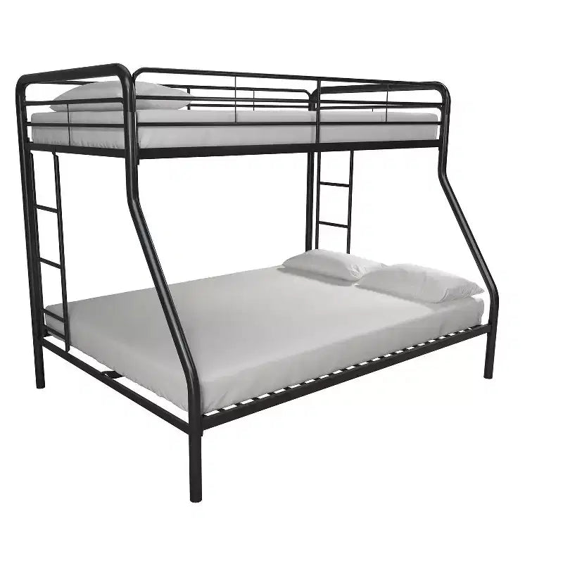 DHP Dusty Bunk Bed with Metal Frame and Ladder