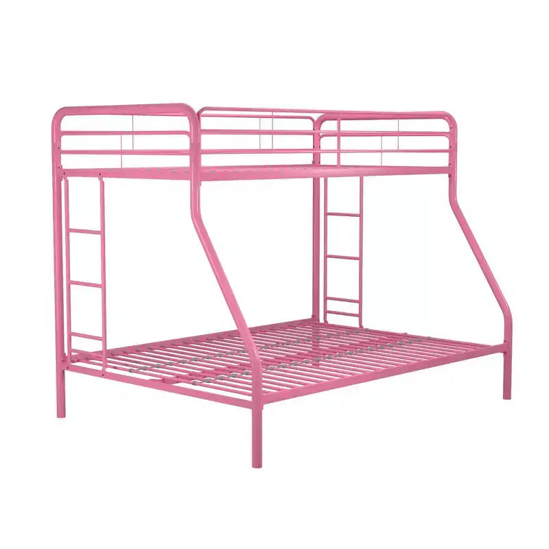 DHP Dusty Bunk Bed with Metal Frame and Ladder