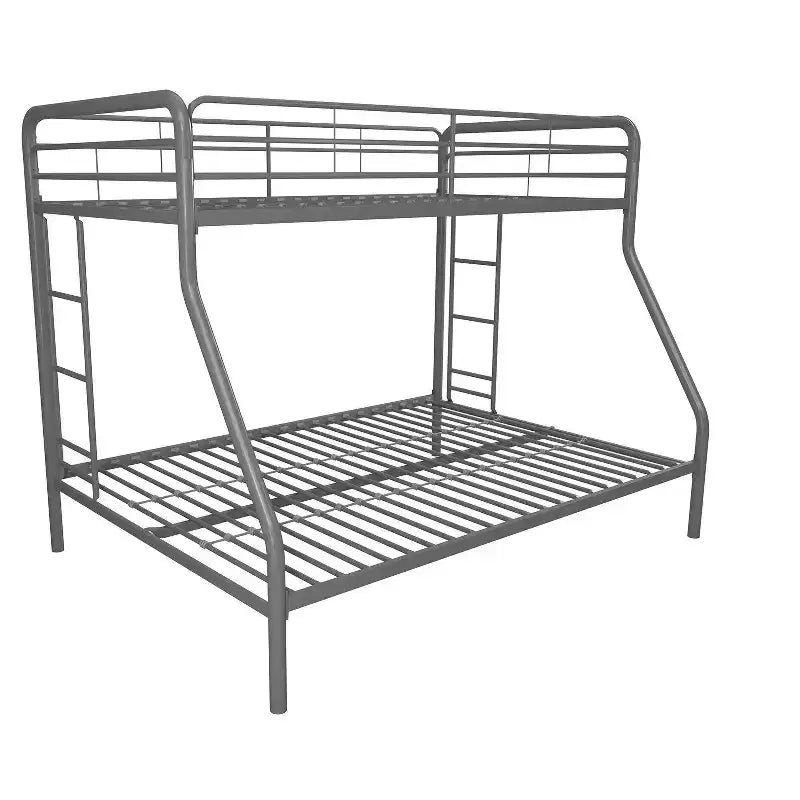 DHP Dusty Bunk Bed with Metal Frame and Ladder