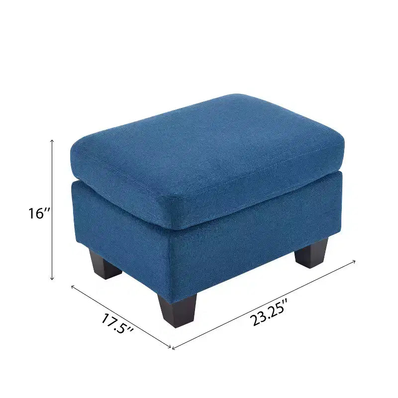 GDFStudio Judkins Contemporary Fabric Upholstered Ottoman