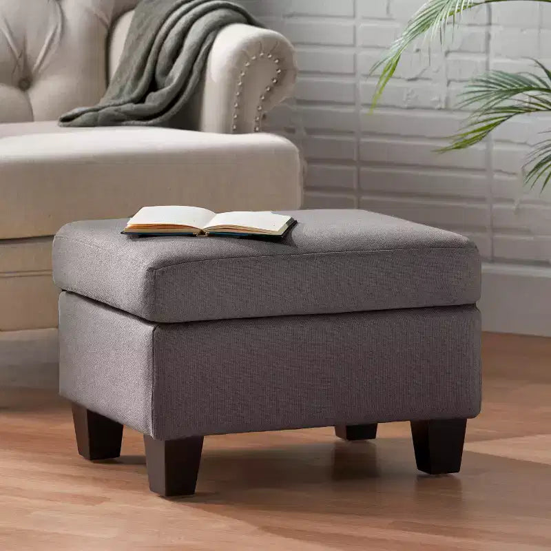 GDFStudio Judkins Contemporary Fabric Upholstered Ottoman