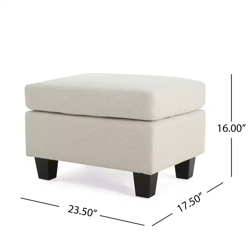 GDFStudio Judkins Contemporary Fabric Upholstered Ottoman