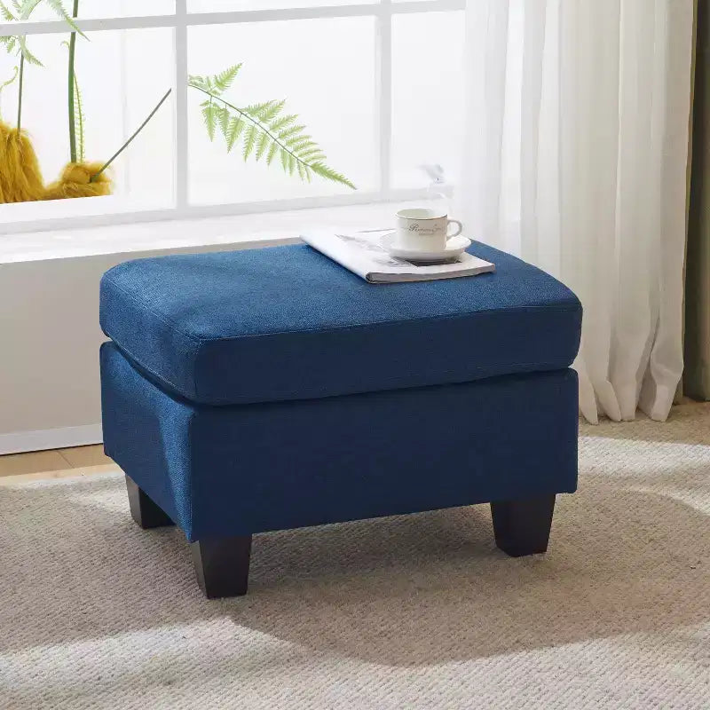 GDFStudio Judkins Contemporary Fabric Upholstered Ottoman