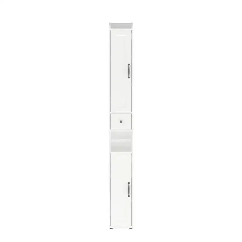 MAYEERTY 67.5 Tall Bathroom Storage Cabinet, Freestanding 2-Door Cabinet with Adjustable Shelves & Detachable Tissue Holder for Small Spaces Bathroom