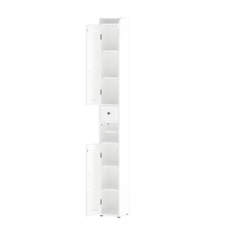 MAYEERTY 67.5 Tall Bathroom Storage Cabinet, Freestanding 2-Door Cabinet with Adjustable Shelves & Detachable Tissue Holder for Small Spaces Bathroom