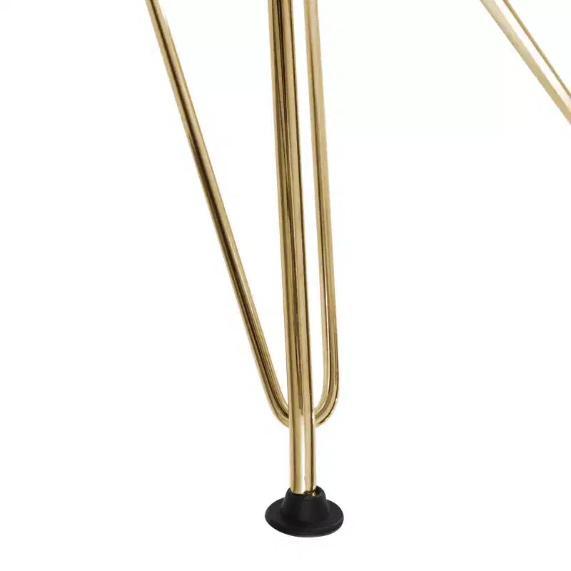 LeisureMod Cresco Modern Acrylic Dining Chairs (Set of 2) Eiffel Gold Chrome Base, Stylish Accent Chairs for Contemporary Dining Rooms & Kitchens
