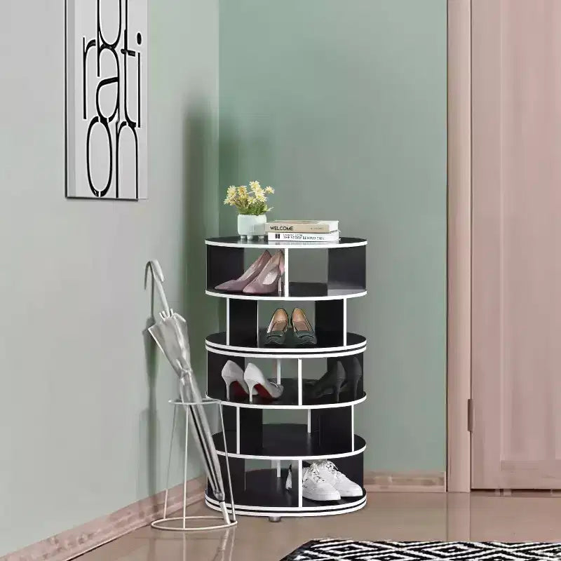 Kings Brand Furniture 5-Tier Rotating Shoe Rack360 spinning storage tower, perfect for closets, entryways, bedrooms, or hallways