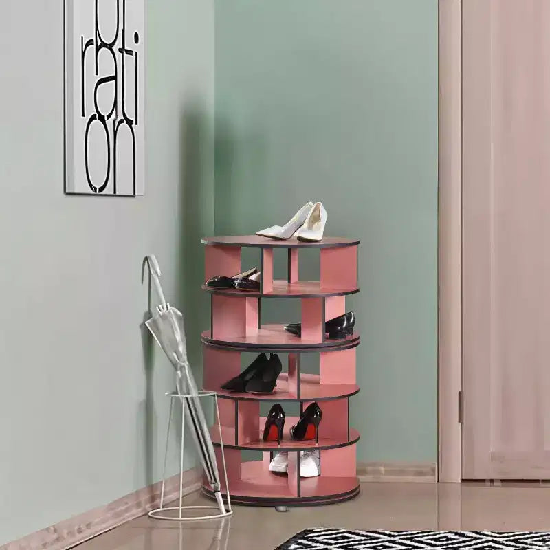 Kings Brand Furniture 5-Tier Rotating Shoe Rack360 spinning storage tower, perfect for closets, entryways, bedrooms, or hallways