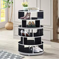 Kings Brand Furniture 5-Tier Rotating Shoe Rack360 spinning storage tower, perfect for closets, entryways, bedrooms, or hallways