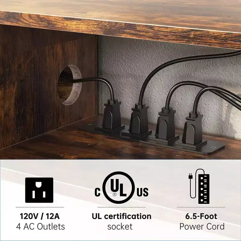 Floating TV Stand for TVs up to 55 - Hausource:Media Console Shelf with Power Outlet