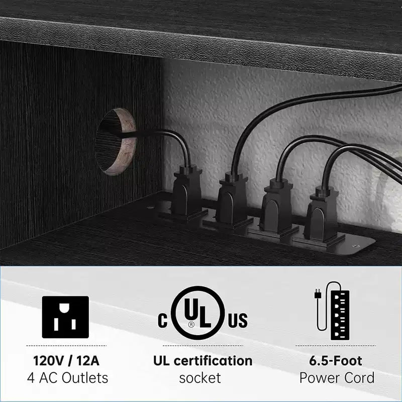 Floating TV Stand for TVs up to 55 - Hausource:Media Console Shelf with Power Outlet