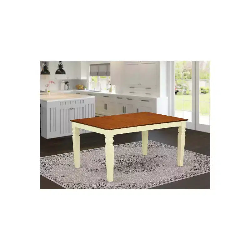 HomeStock on Rectangular Dining Table with 18 in butterfly Leaf