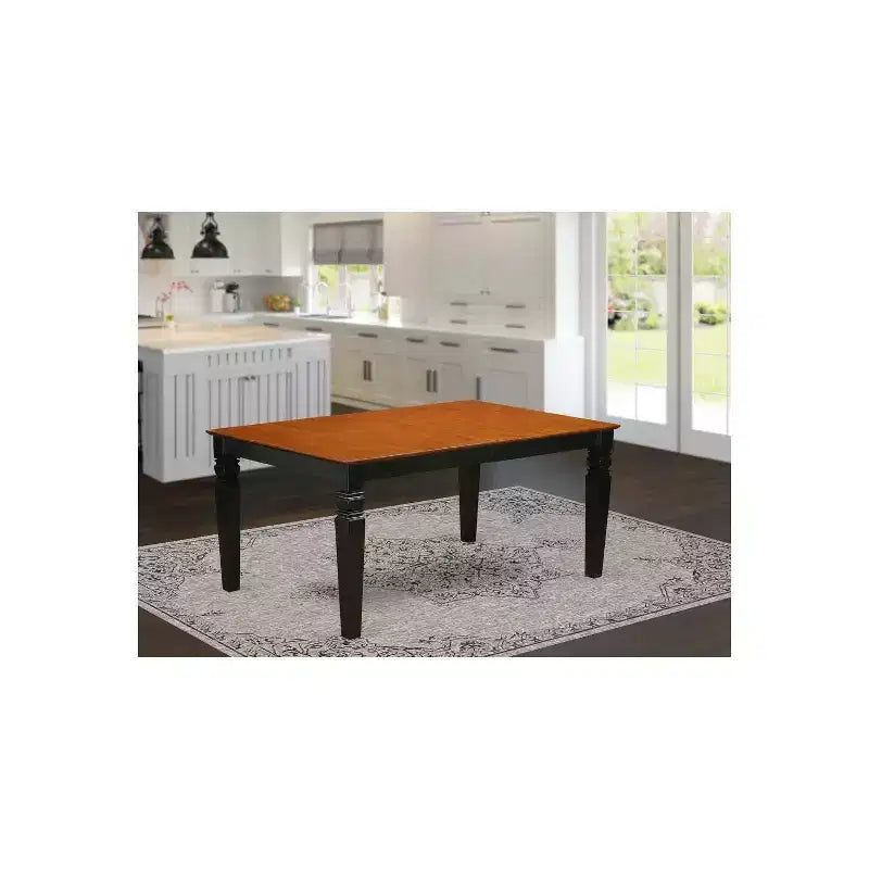 HomeStock on Rectangular Dining Table with 18 in butterfly Leaf