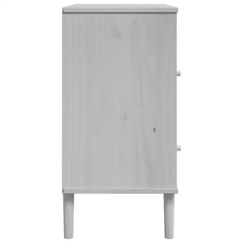 vidaXL SENJA Sideboard Rattan Look White 31.5x15.7x31.5 Solid Wood Pine
