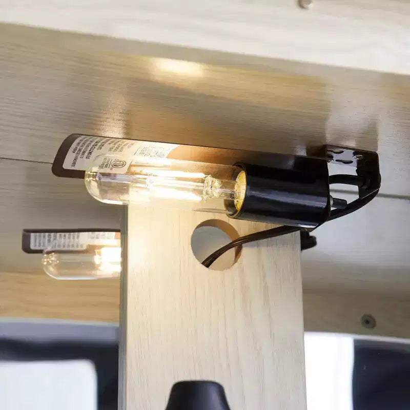 AndMakers 25.98 in. Display Cabinet with 1 Drawer and 2 Glass Doors
