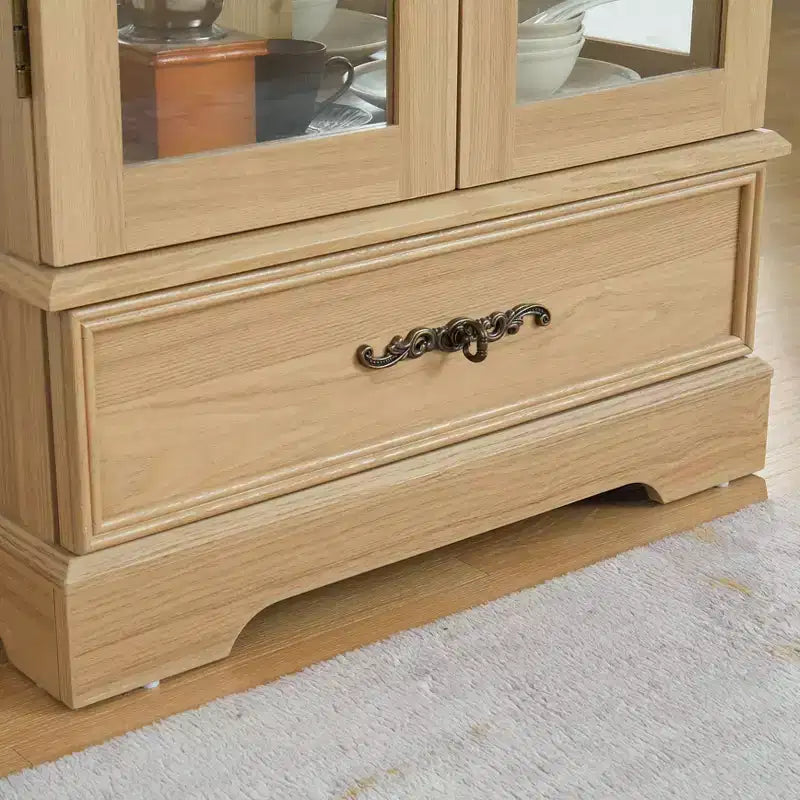 AndMakers 25.98 in. Display Cabinet with 1 Drawer and 2 Glass Doors