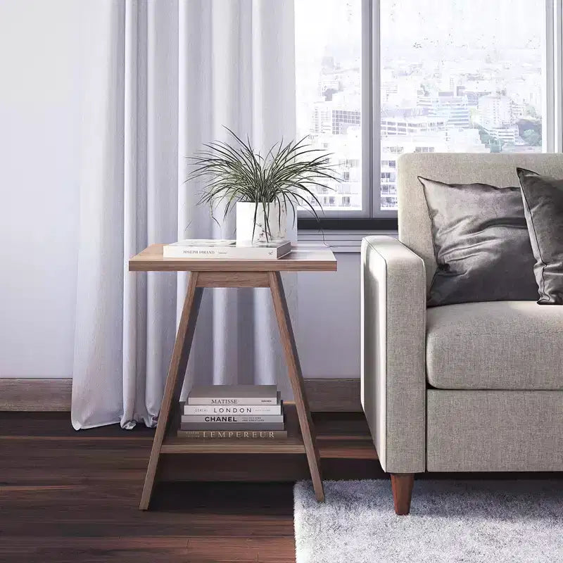 Danton A-Frame End Tables, Set of 2, Walnut