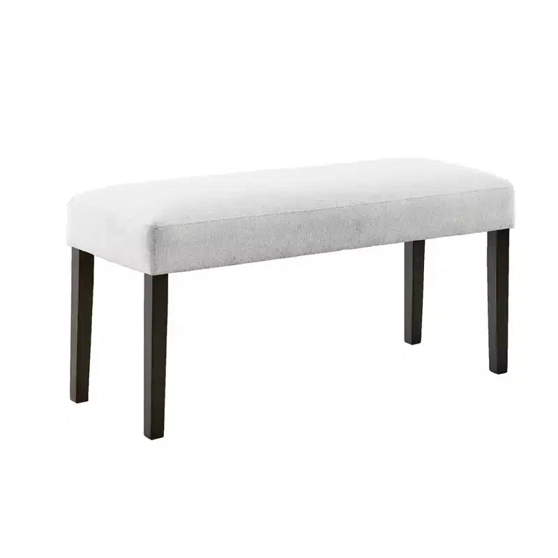 Roundhill Furniture Madison Contemporary Upholstered Dining Bench, Gray