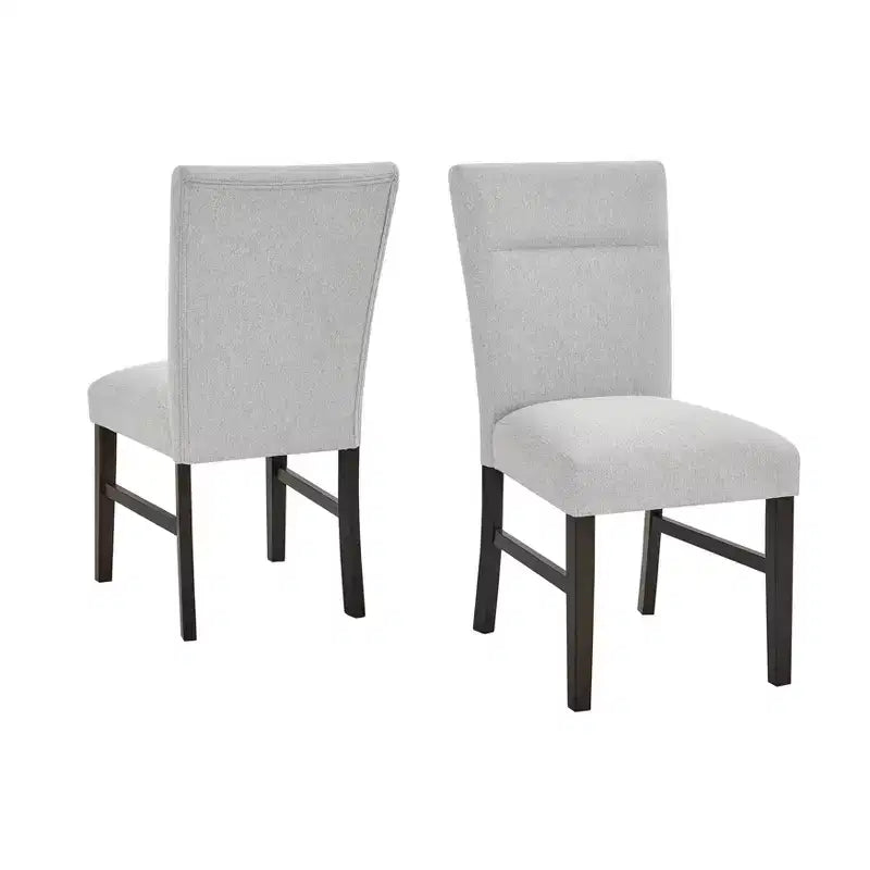 Roundhill Furniture Madison Contemporary Upholstered Dining Chairs, Set of 2, Gray