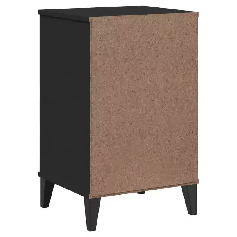 vidaXL Bedside Table Engineered Wood, Plastic, Medium - White, Black, Anthracite Gray