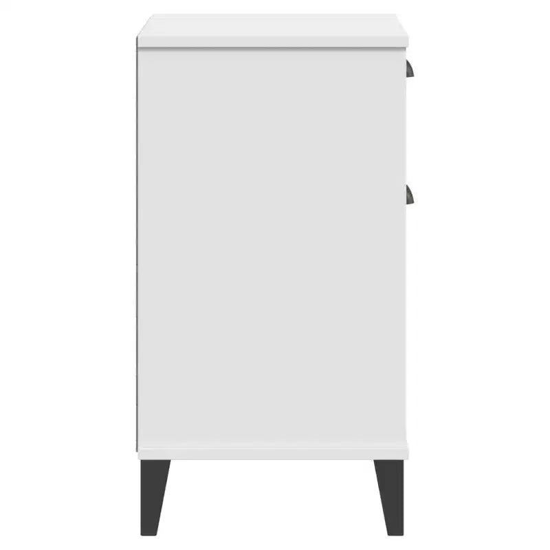vidaXL Bedside Table Engineered Wood, Plastic, Medium - White, Black, Anthracite Gray