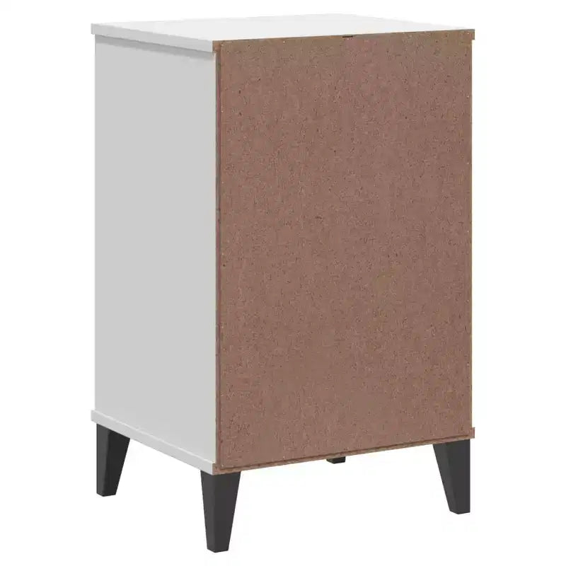 vidaXL Bedside Table Engineered Wood, Plastic, Medium - White, Black, Anthracite Gray