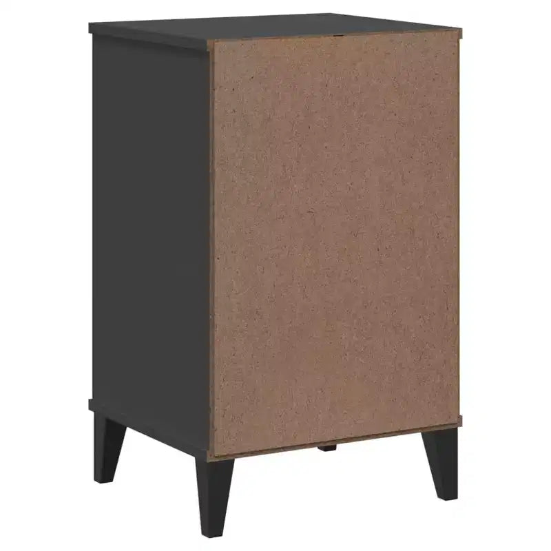 vidaXL Bedside Table Engineered Wood, Plastic, Medium - White, Black, Anthracite Gray