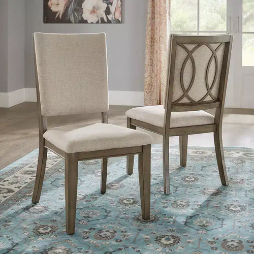 Carson Antique Beige Fabric Dining Chairs (Set of 2) - Antique Taupe/Beige - iNSPIREQ