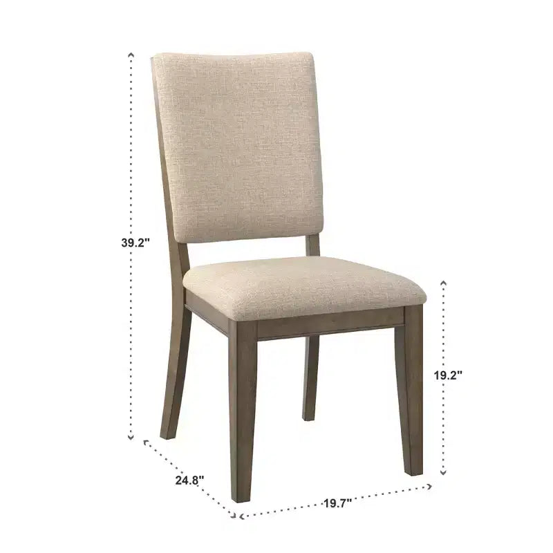 Carson Antique Beige Fabric Dining Chairs (Set of 2) - Antique Taupe/Beige - iNSPIREQ