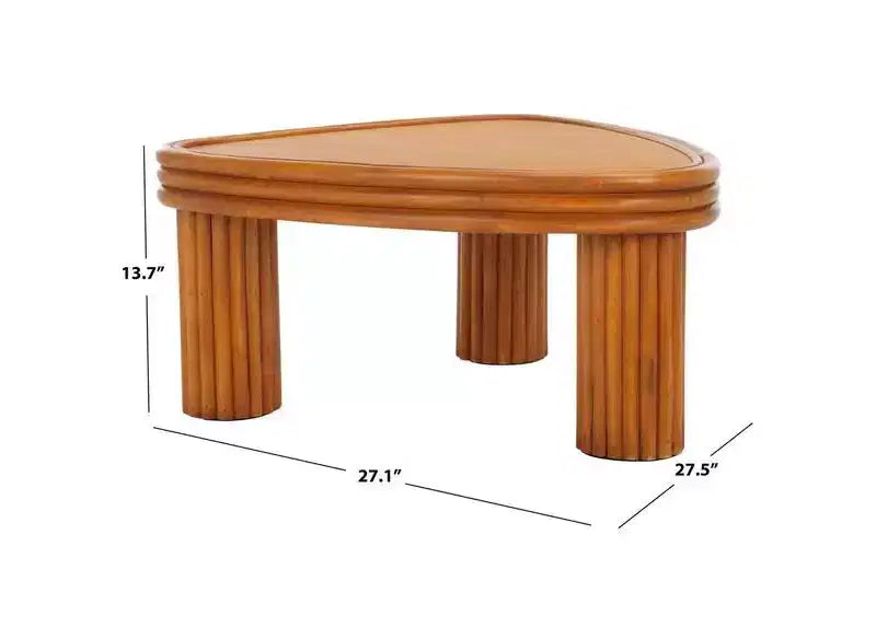 Bayard Rattan Triangle Coffe Table - CWK3009 - Natural - Safavieh Couture