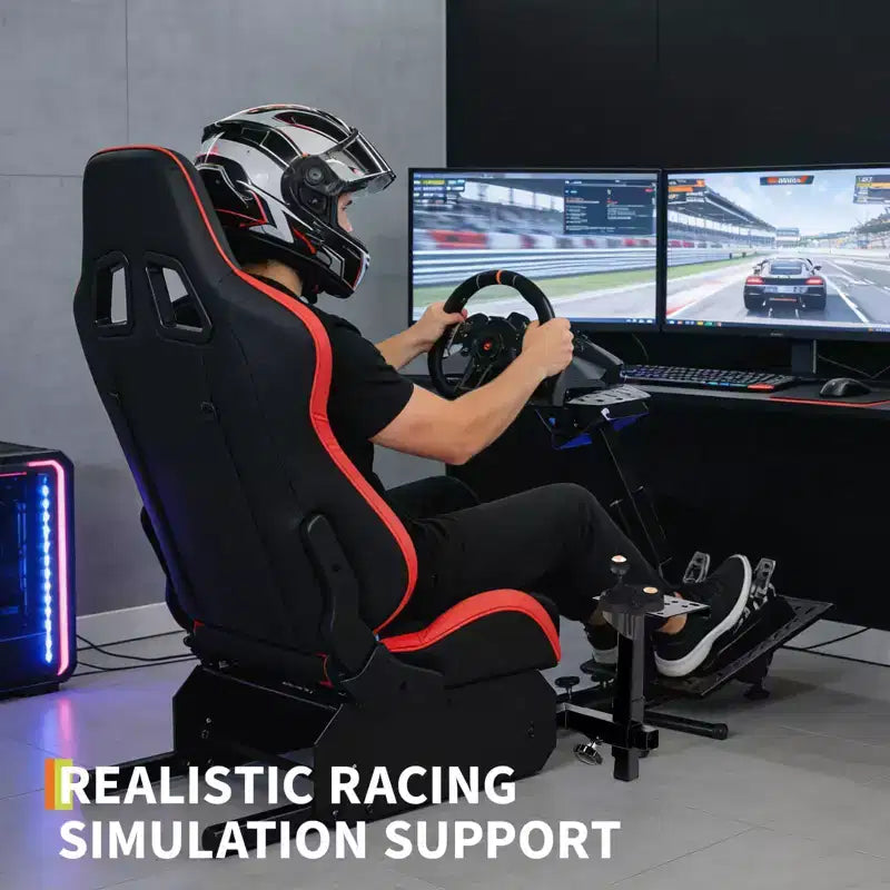 Racing Wheel Stand,Foldable Racing Simulator Cockpit for g923/g920/g29, Steering Wheel Stand & Foot Pedal Angle Adjustable, Fanatec, Hori, Mad Catz.
