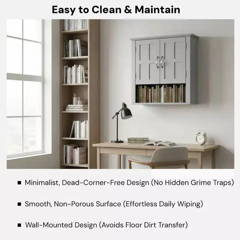 Christopher Knight Home Everett Modern Wood Wall Mounted Bathroom Storage Cabinet with Adjustable Shelve