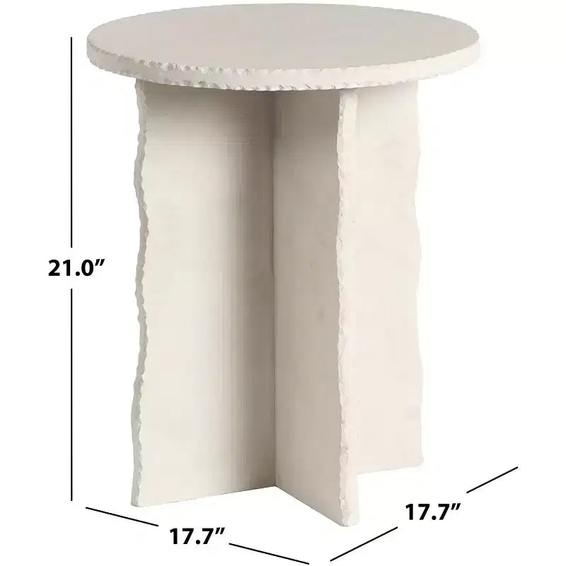 Raybrook Stone Accent Table - SFV5785 - Off White - Safavieh Couture