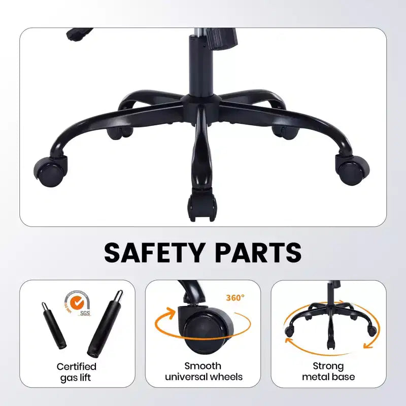 Leather Office Chair 350lbs - Ergonomic Executive Chair with Adjustable Lumbar & Flip-Up Armrests