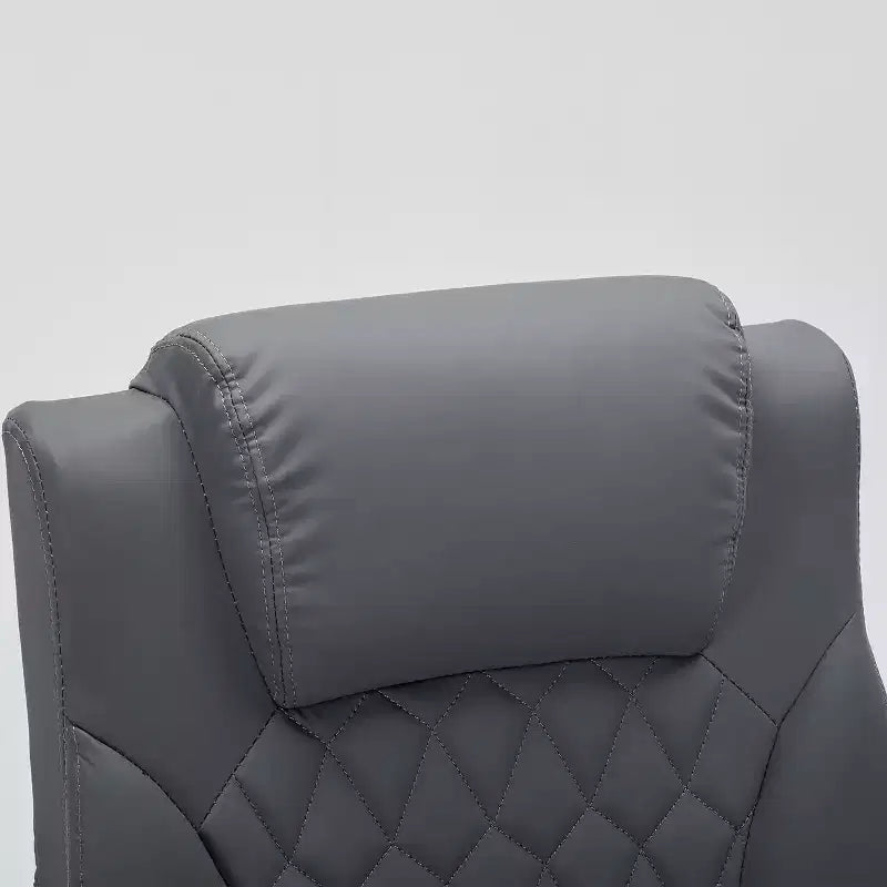 Leather Office Chair 350lbs - Ergonomic Executive Chair with Adjustable Lumbar & Flip-Up Armrests