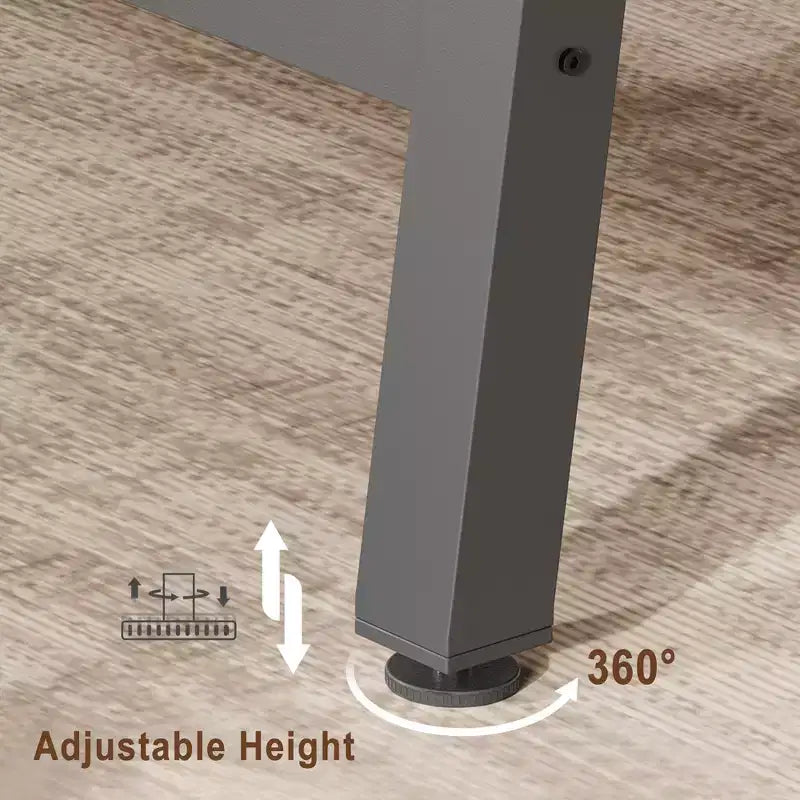 Modern Industrial Dining Table for 6-8, Rectangular Wooden Table with Heavy-Duty Metal Legs, Easy Assembly, for Kitchen, Dining Room, Apartment