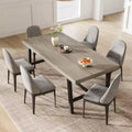 Modern Industrial Dining Table for 6-8, Rectangular Wooden Table with Heavy-Duty Metal Legs, Easy Assembly, for Kitchen, Dining Room, Apartment