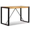 Colorful Solid Wood Dining Table with Steel Frame, Various Sizes