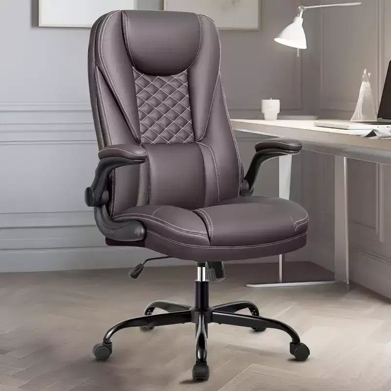 KERDOM Adjustable Office Desk Chair, Ergonomic Executive Chair with Padded Headrest and Armrests