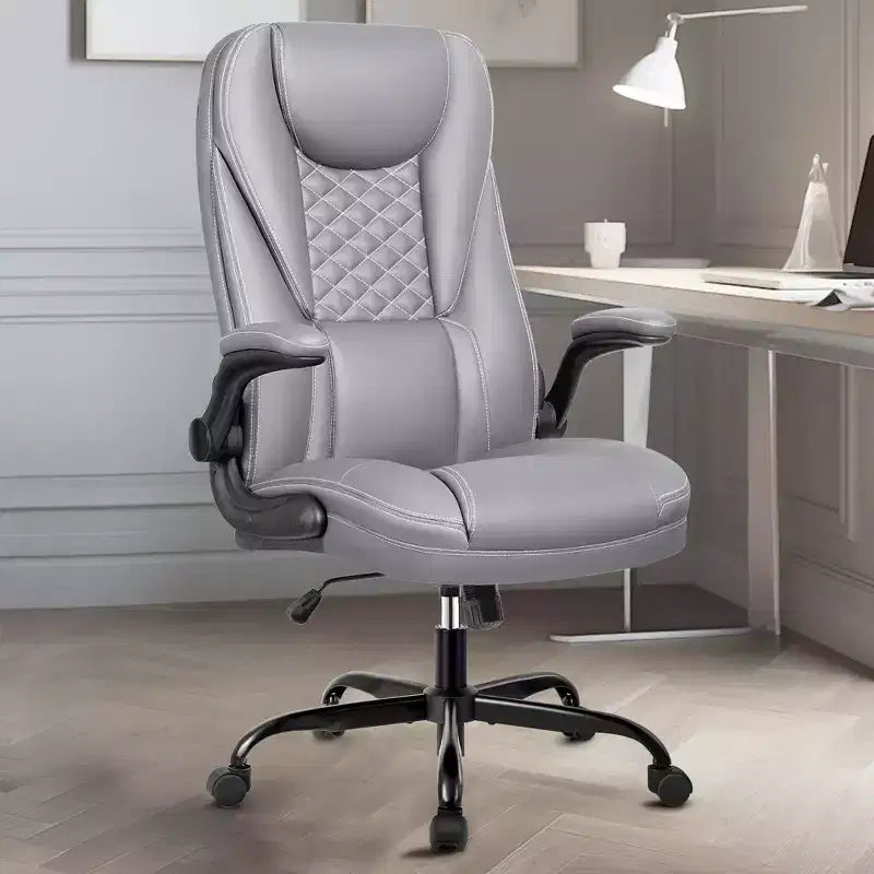 KERDOM Adjustable Office Desk Chair, Ergonomic Executive Chair with Padded Headrest and Armrests