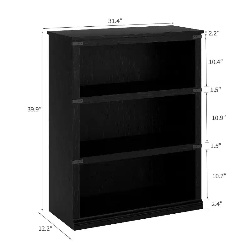 Wooden Bookcase, Rustic Farmhouse Bookshelf with Storage, Open Display Shelves, Freestanding Bookshelf, for Home Office, Living Room
