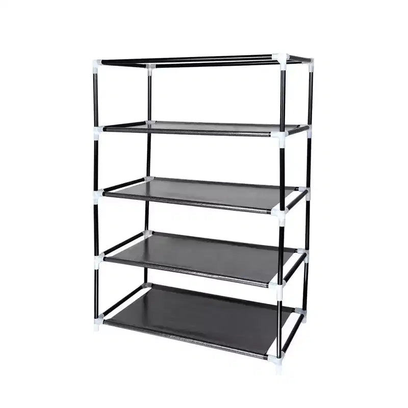 J&V TEXTILES Shoe Rack Organizer Tall Shoe Rack for Closet Entryway 4 Tier Non-Woven Cover Shoe Shelf Holds 12 Pairs