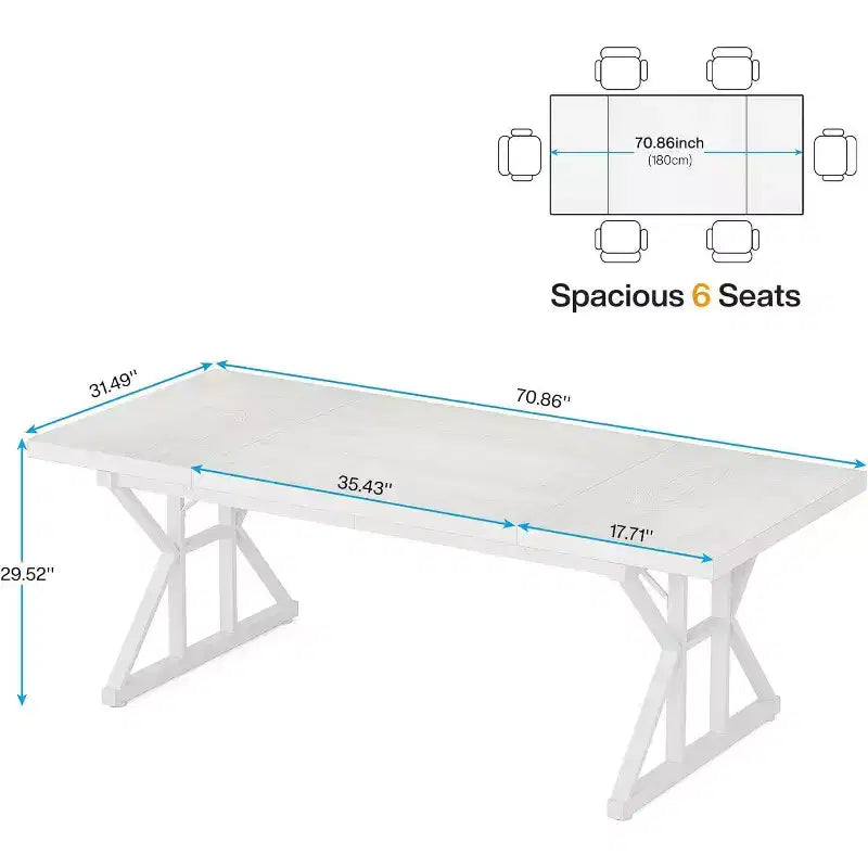 Lantine 70.8-Inch Executive Desk, Computer Desk for Home Office