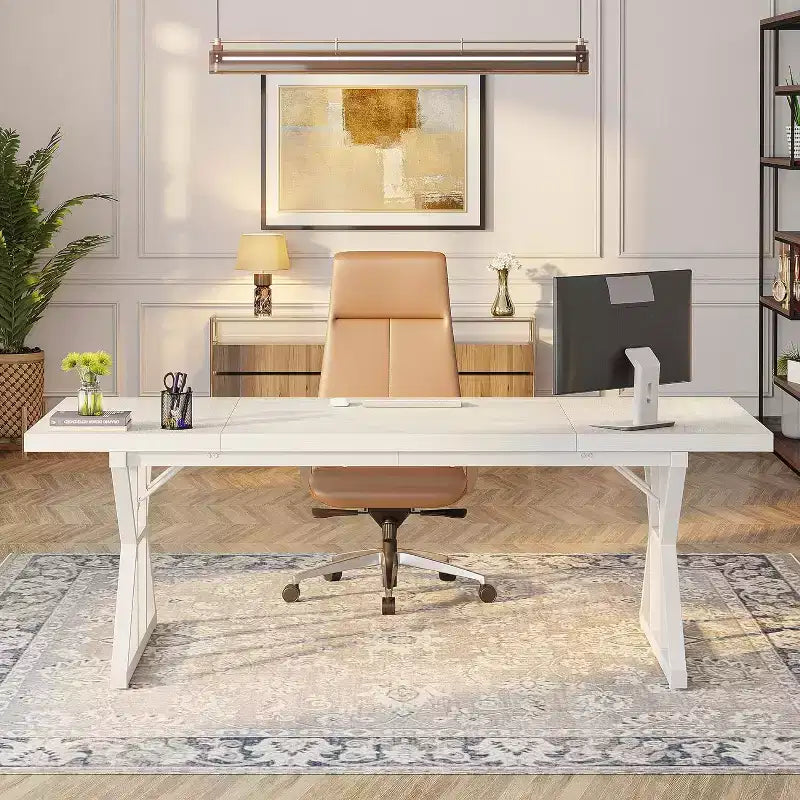 Lantine 70.8-Inch Executive Desk, Computer Desk for Home Office