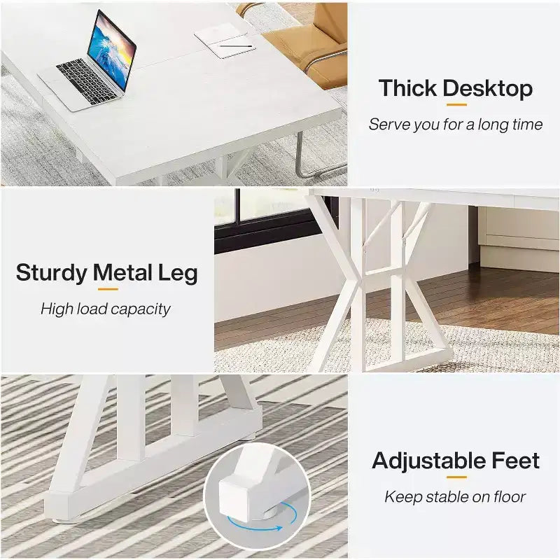 Lantine 70.8-Inch Executive Desk, Computer Desk for Home Office