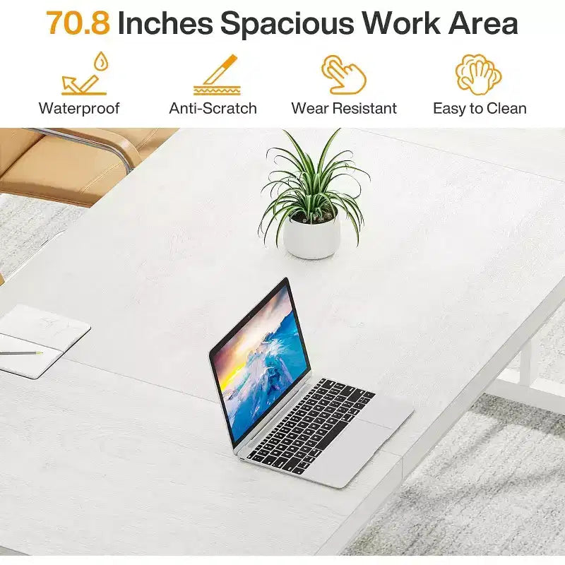 Lantine 70.8-Inch Executive Desk, Computer Desk for Home Office