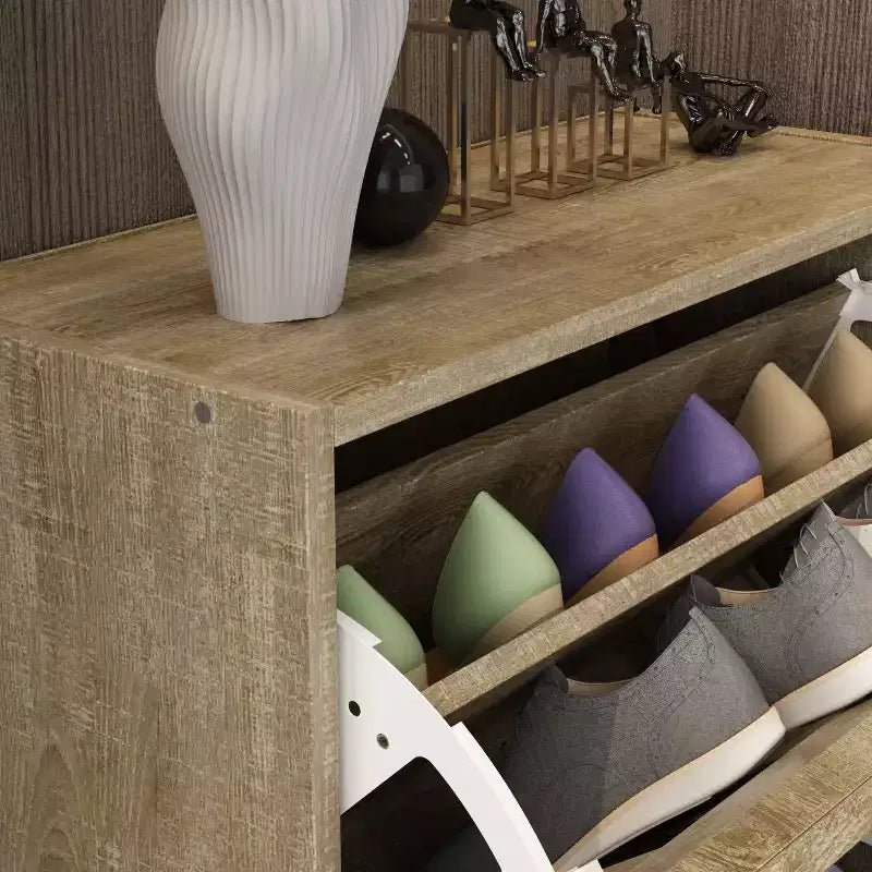Famapy 3-Tiers Entryway Shoe Cabinet With Flipped Drawers